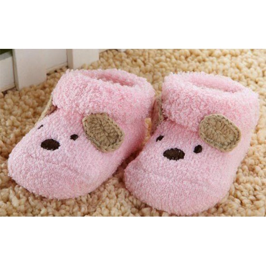 Warm Newborn Socks Unisex Baby Boy Girls Infant Cute Bear Crib Warm Shoes NEW