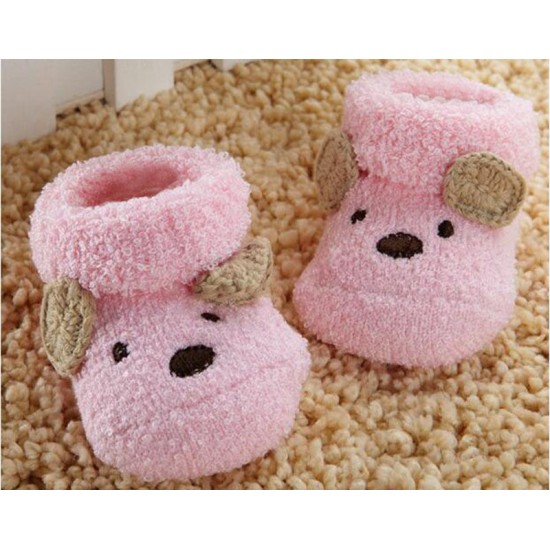 Warm Newborn Socks Unisex Baby Boy Girls Infant Cute Bear Crib Warm Shoes NEW