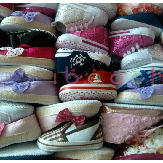 Wholesale Infant Baby Boy Girl First Crib Shoes Job Lots Newborn to 18 Months