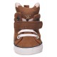 Newborn Baby Infant Girl Boy 3D Fox Crib Shoes Brown High top Boots 0-18 Months