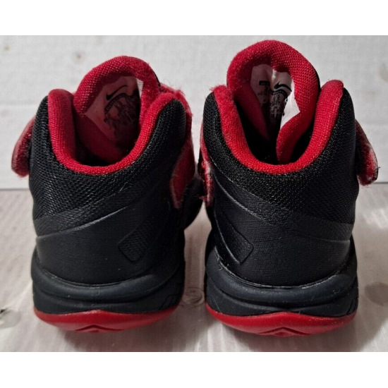 Nike Boys Toddler Air Size 4C Red Black High Tops Sneakers 653647-006
