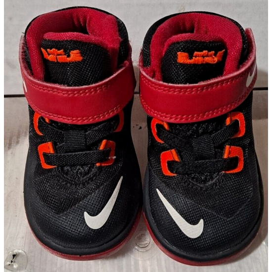 Nike Boys Toddler Air Size 4C Red Black High Tops Sneakers 653647-006
