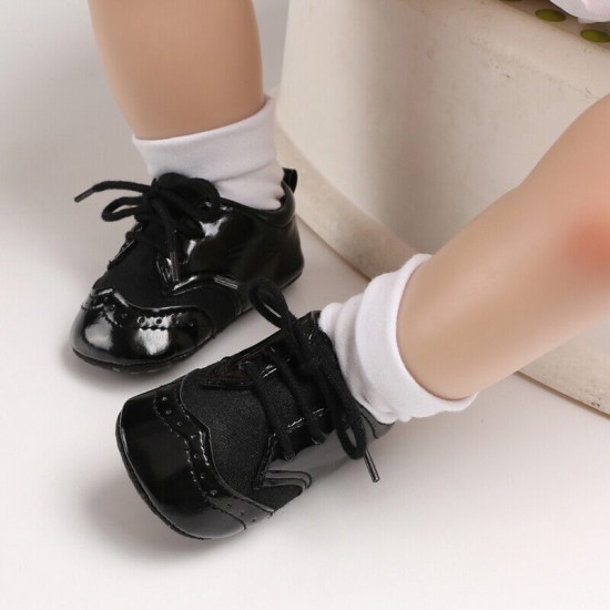 Infant Toddler Oxford Shoes Baby Boy Girl Pram Shoes Size Newborn to 18 Months