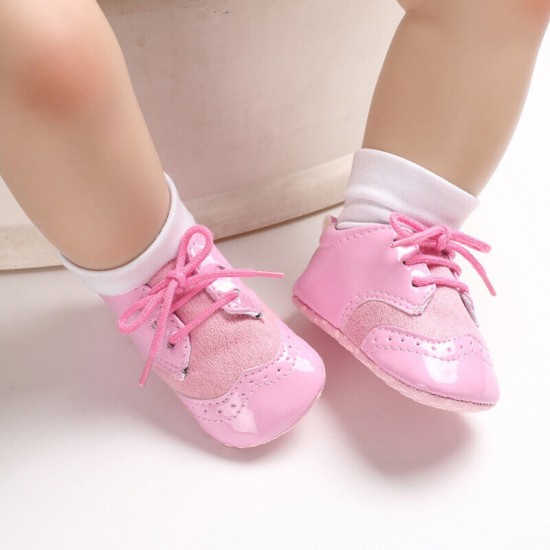 Infant Toddler Oxford Shoes Baby Boy Girl Pram Shoes Size Newborn to 18 Months