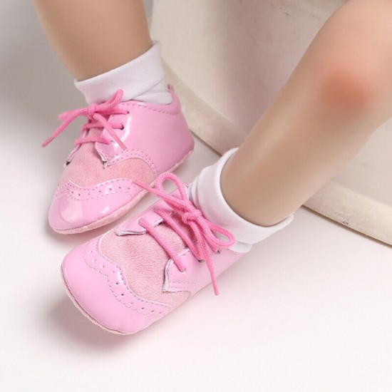 Infant Toddler Oxford Shoes Baby Boy Girl Pram Shoes Size Newborn to 18 Months
