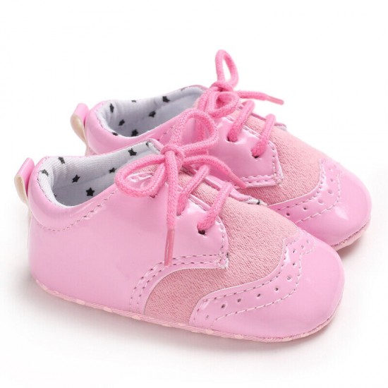 Infant Toddler Oxford Shoes Baby Boy Girl Pram Shoes Size Newborn to 18 Months