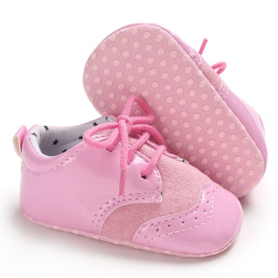 Infant Toddler Oxford Shoes Baby Boy Girl Pram Shoes Size Newborn to 18 Months