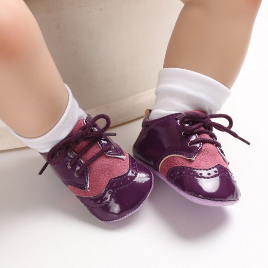 Infant Toddler Oxford Shoes Baby Boy Girl Pram Shoes Size Newborn to 18 Months