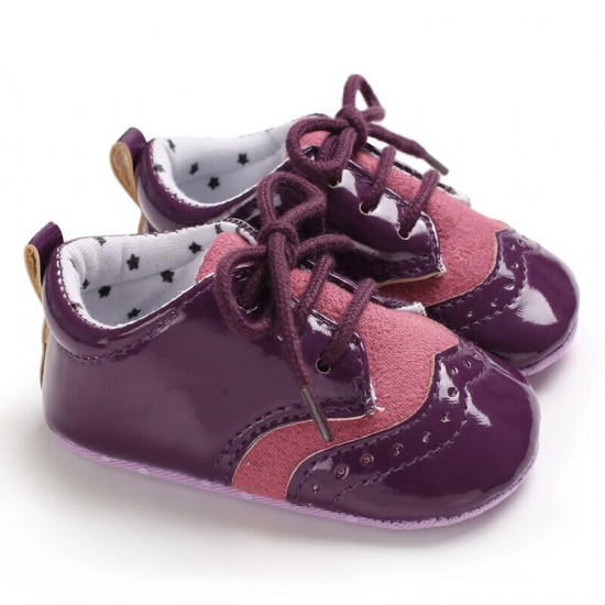 Infant Toddler Oxford Shoes Baby Boy Girl Pram Shoes Size Newborn to 18 Months
