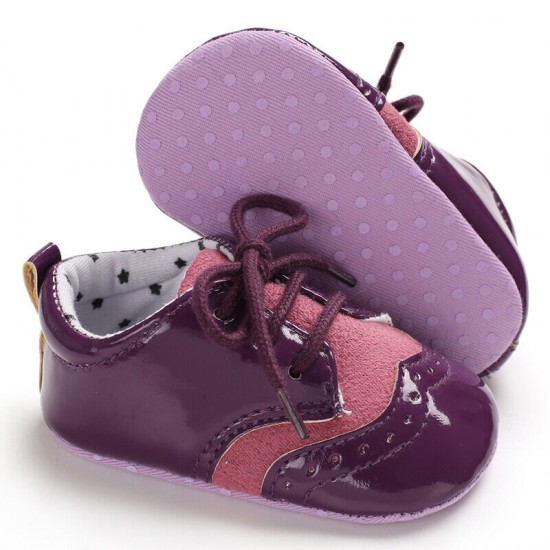 Infant Toddler Oxford Shoes Baby Boy Girl Pram Shoes Size Newborn to 18 Months