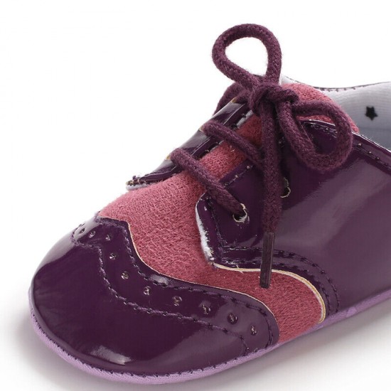 Infant Toddler Oxford Shoes Baby Boy Girl Pram Shoes Size Newborn to 18 Months
