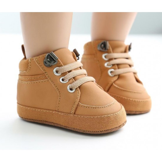 Fashion Newborn Baby Boy Crib Shoes Comfortable Toddler PreWalker Trainers 0-18M