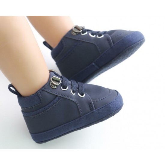 Fashion Newborn Baby Boy Crib Shoes Comfortable Toddler PreWalker Trainers 0-18M