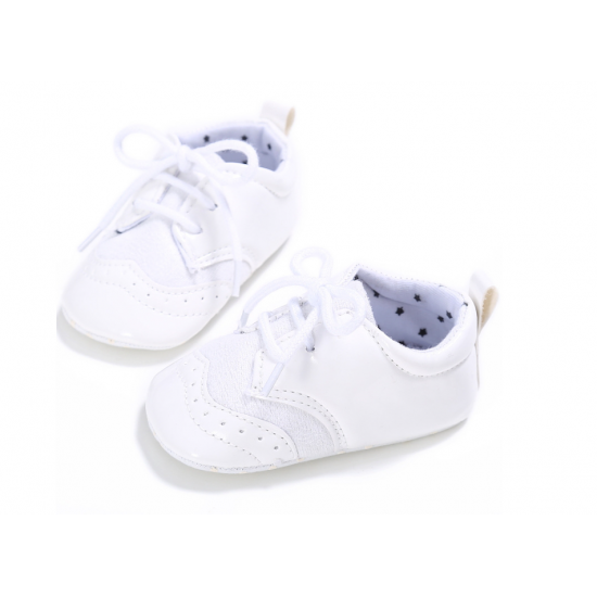 Newborn Baby Boy Girl Soft Oxford Crib Shoes Toddler PreWalker Trainers 0-18 M