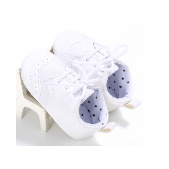 Newborn Baby Boy Girl Soft Oxford Crib Shoes Toddler PreWalker Trainers 0-18 M