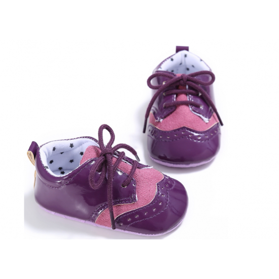 Newborn Baby Boy Girl Soft Oxford Crib Shoes Toddler PreWalker Trainers 0-18 M