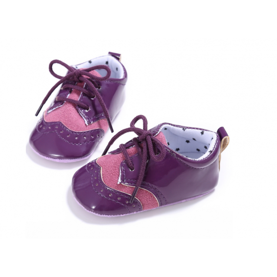 Newborn Baby Boy Girl Soft Oxford Crib Shoes Toddler PreWalker Trainers 0-18 M
