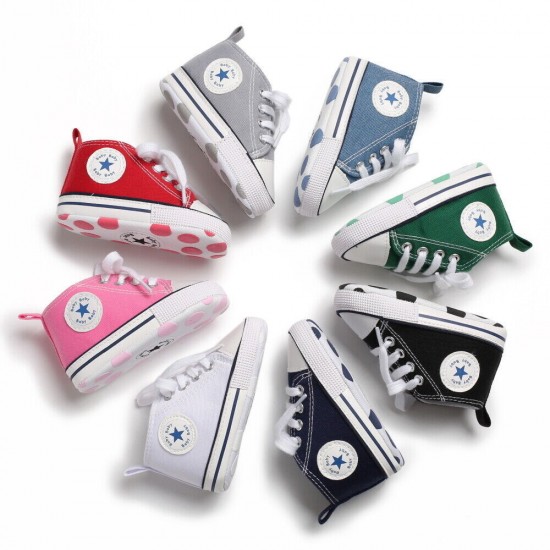 Newborn Baby Boy Girl Pram Shoes Infant Sneakers Toddler PreWalker Trainers 0-18