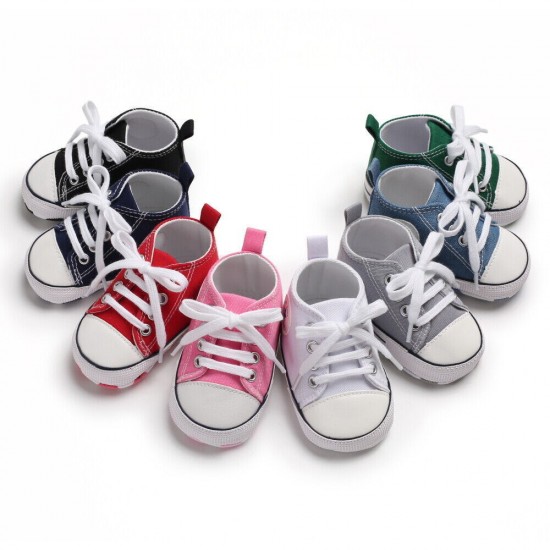 Newborn Baby Boy Girl Pram Shoes Infant Sneakers Toddler PreWalker Trainers 0-18