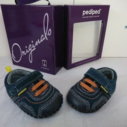 Pediped Baby Shoes Boys 0-6 Months 1471-NV x-small Tristan Blue Brand New 