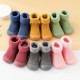 Toddler Kids Baby Boys Girls Solid Knitted Soft Sole Rubber Shoes Socks Slipper