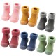 Toddler Kids Baby Boys Girls Solid Knitted Soft Sole Rubber Shoes Socks Slipper