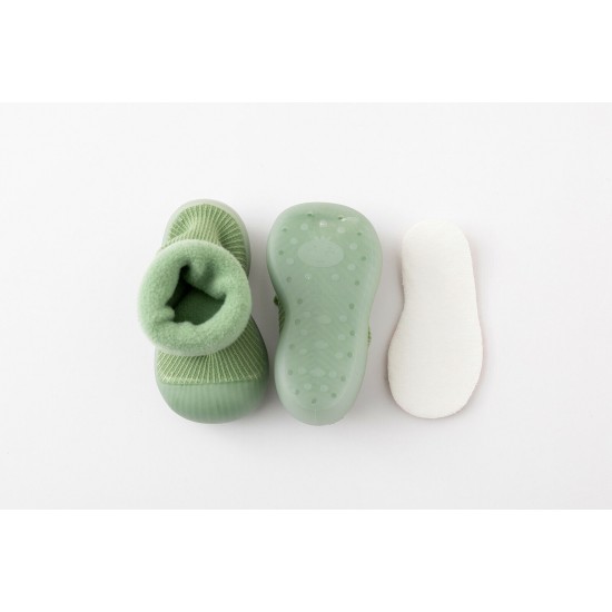 Toddler Kids Baby Boys Girls Solid Knitted Soft Sole Rubber Shoes Socks Slipper