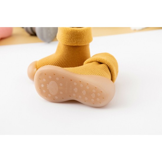 Toddler Kids Baby Boys Girls Solid Knitted Soft Sole Rubber Shoes Socks Slipper