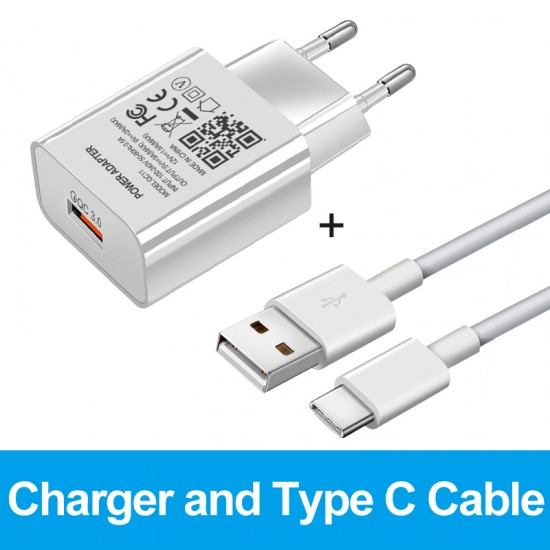 Adaptive Fast Charger Adapter For Samsung Galaxy A10 A20 A30 A40 A50 A60 A70 S A80 A90 M11 M21 M31 M41 M51 3A Type C USB Cable