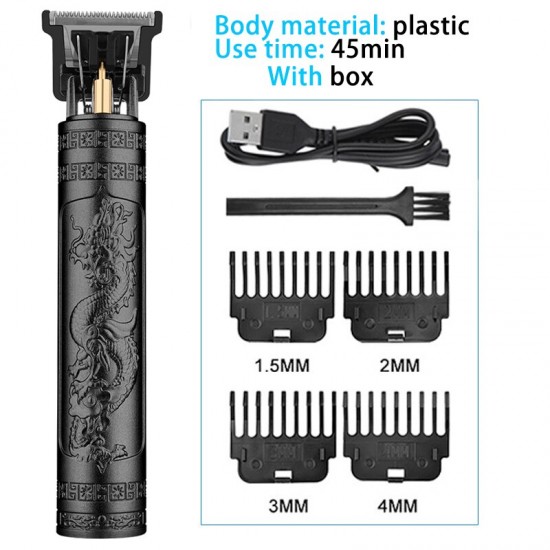 2023 Vintage Body T9 Cordless Electric Shaver Hair Cutting Machine For Man Hair Clipper Barber Beard Trimmer USB