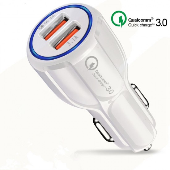 For Samsung Xiaomi iphone Car Phone Charging cable 3.1A 2 Port USB Car Charger Quick Charge 3.0 Phone Car-charger adapter