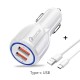 For Samsung Xiaomi iphone Car Phone Charging cable 3.1A 2 Port USB Car Charger Quick Charge 3.0 Phone Car-charger adapter
