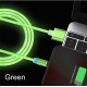 Detachable Connect Round Plugs Led Lighting Charger Cable Data Flowing LED Light Fast Charge Cable For IOS Android Type-C
