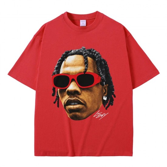 Rapper Lil Baby Graphic T Shirt Men's Hip Hop Short Sleeve T-shirt Streetwear Harajuku Oversized T-shirts High Quality Clothing