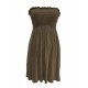 LADIES WOMEN PLUS SIZE SHEERING BOOBTUBE BANDEAU STRAPLESS TOP SUMMER DRESS 8-26