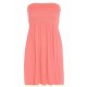 LADIES WOMEN PLUS SIZE SHEERING BOOBTUBE BANDEAU STRAPLESS TOP SUMMER DRESS 8-26