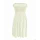 LADIES WOMEN PLUS SIZE SHEERING BOOBTUBE BANDEAU STRAPLESS TOP SUMMER DRESS 8-26