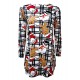 WOMENS LADIES GINGERBREAD SNOWMAN XMAS FLARE XMAS SWING DRESS PLUS SIZE