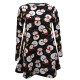 WOMENS LADIES GINGERBREAD SNOWMAN XMAS FLARE XMAS SWING DRESS PLUS SIZE