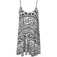 Women Camisole Print Flared Skater Strappy Vest Top Swing Mini Summer Dress