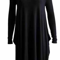 Womans High Neck Polo Turtle Neck Long Sleeve Swing Flared Hanky Skater Dress 