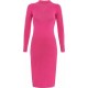 Womens Turtle Polo Neck Long Sleeve Plain Stretch Bodycon Ladies Midi Dress 8-26