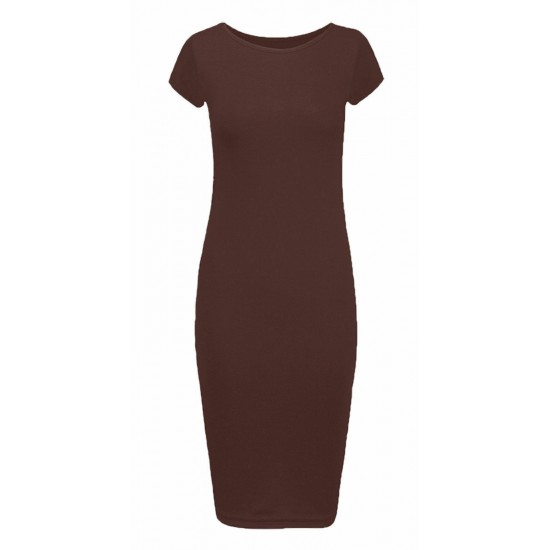 LADIES WOMANS CAP SLEEVE MIDI DRESS BODYCON SUMMER MAXI MIDI DRESS PLUS SIZE