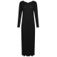 WOMENS LONG SLEEVE LONG MAXI DRESS LADIES PLAIN MAXI JERSEY PLUS SIZE 8-26