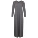 WOMENS LONG SLEEVE LONG MAXI DRESS LADIES PLAIN MAXI JERSEY PLUS SIZE 8-26