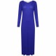 WOMENS LONG SLEEVE LONG MAXI DRESS LADIES PLAIN MAXI JERSEY PLUS SIZE 8-26
