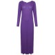 WOMENS LONG SLEEVE LONG MAXI DRESS LADIES PLAIN MAXI JERSEY PLUS SIZE 8-26