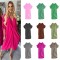 LADIES SUMMER SMOCK ASHLEE KNOT DRESS WOMANS V-NECK SOLID A LINE LOOSE DRESSES