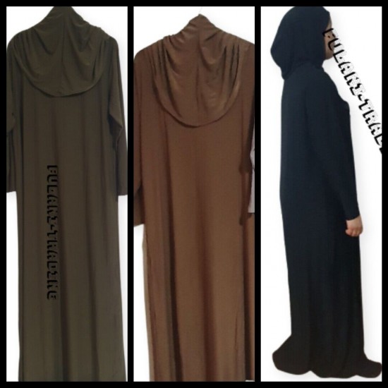 One Piece Muslim Women Prayer Dress Islamic Hijab Abaya Khimar Jilbab Kaftan