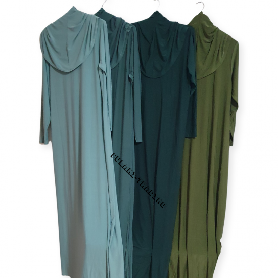 One Piece Muslim Women Prayer Dress Islamic Hijab Abaya Khimar Jilbab Kaftan